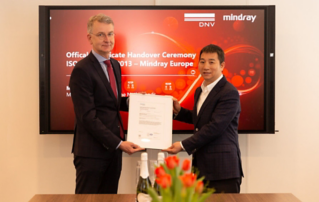 Mindray obtient le sceau de certification pour la gestion de la sécurité de l'information avec la certification?ISO/IEC 27001:2013 à travers l'Europe